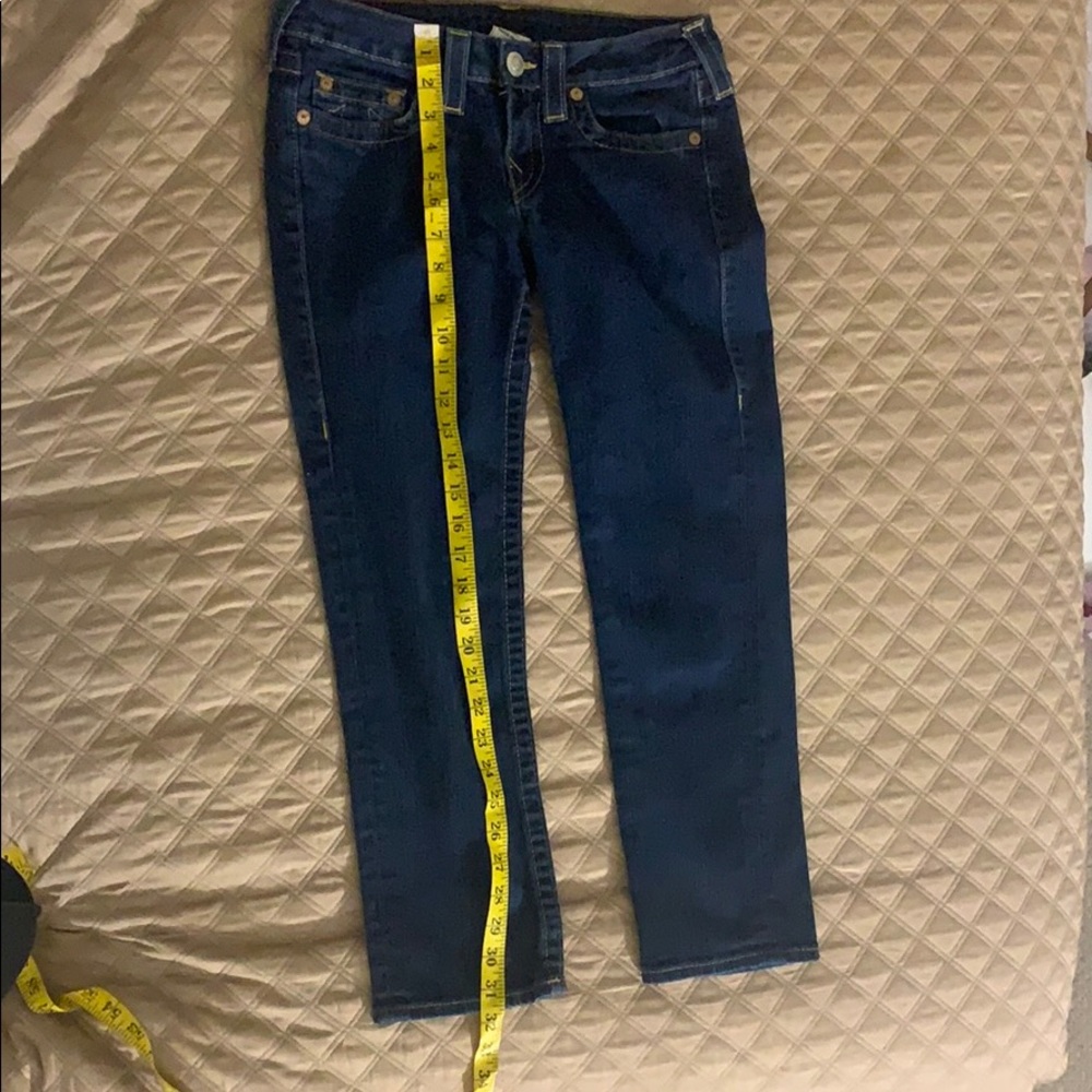 TRUE RELIGION SIZE 28 STRAIGHT LEG PRE-OWN JEANS